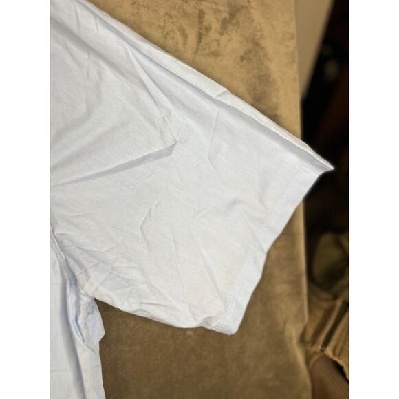 Guy Harvey Shirt XL Light Blue Fish Nylon‎ Button Up Short Sleeve Swordfish Logo - Picture 2 of 6